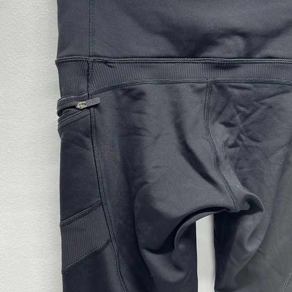 Lululemon Keep The Fleece Tight *28" Solid Black Leggings Pants Size 4 - Picture 11 of 13